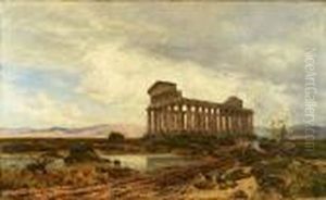 Ansicht Des Cerestempel In Paestum / Italien by Hans Von Bartels