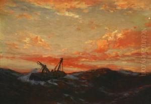 Stormy Seas At Sunset
