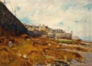 The Coast Of Concarneau, Brittany by Hans Von Bartels