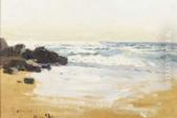 A Sunlit Beach, Bornholm - A Study by Hans Von Bartels