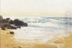 A Sunlit Beach, Bornholm - A Study by Hans Von Bartels