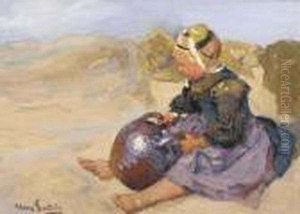 A Child In The Dunes, Brittany - view 1
