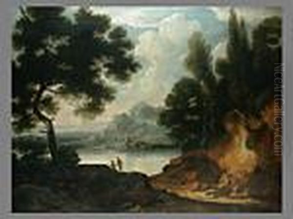 Tiefe Seelandschaft Mit Zwei Figuren - view 1