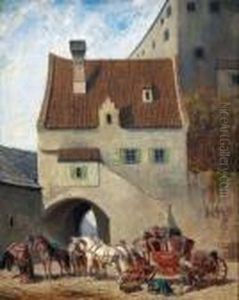 Vor Der Abfahrt Der Reisekutsche