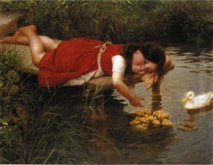 Feeding The Ducks by Carl Von Bergen