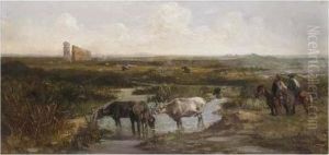 Italianate Landscapes by Joseph I Von Berres
