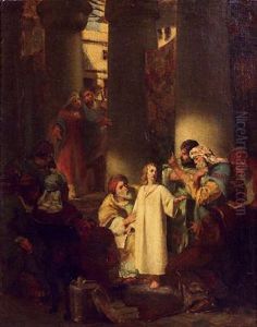 Der Zwolfjahrige Jesus Im Tempel by Carl Von Blaas