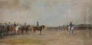 Kaiser Franz Joseph I On A Horse In The Battle Field