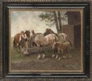 Horses Watering