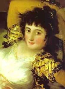 The Clothed Maja (La Maja Vestida) Detail 1800-03 by Francisco Goya Fuendetodos