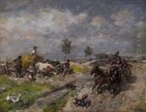 On The Countryside In Estonia. Signed Bottom Right: G.v. Bochmann