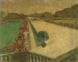 Blick Von Schlos Nymphenburg In Den Park by August Von Brandis