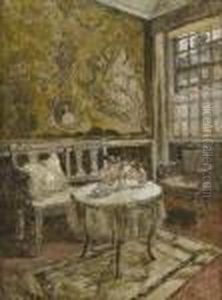 Prachtiges Wohnzimmerinterieur. by August Von Brandis
