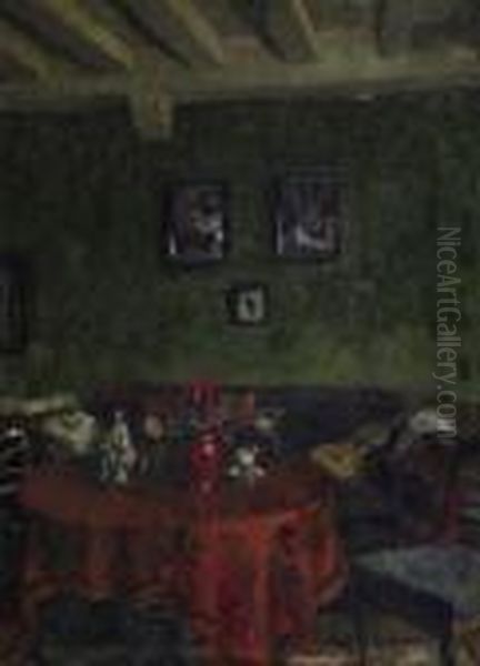 In The Green Salon. Signed Bottom Right: A.v. Brandis - view 1