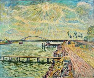 Brucke Mit Landesteg by Theo Von Brockhusen