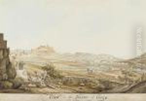 View In The Island Of Gozo by Charles Frederick Von Brocktorff