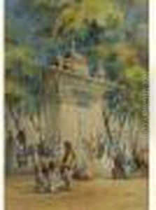 Fontaine A Istanbul by Charles Frederick Von Brocktorff