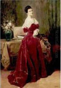 Study For A Portrait Of Countess X by Vaclav Brozik