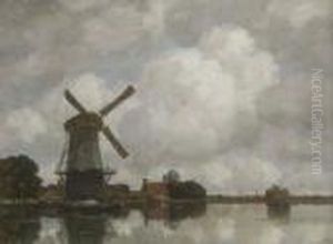 Hollandische
Kanallandschaft. by Gilbert Von Canal