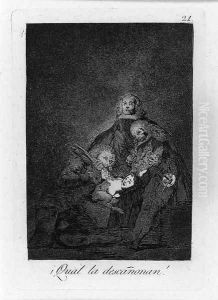 Qual la descanonan, Plate 21, from Los Caprichos by Francisco Goya Fuendetodos