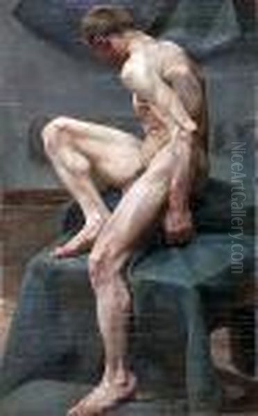 A Seated Male Model - view 1