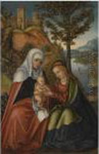 The Madonna And Child With Saint Anne In A Landscape