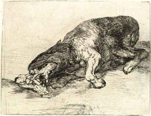Fiero monstruo by Francisco Goya Fuendetodos