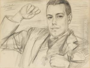 Portratt Av Greve Hugo Von Rosen by Nils Von Dardel