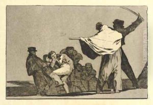 Dos a Uno, meten la Paja en el Culo, from Los Proverbios by Francisco Goya Fuendetodos