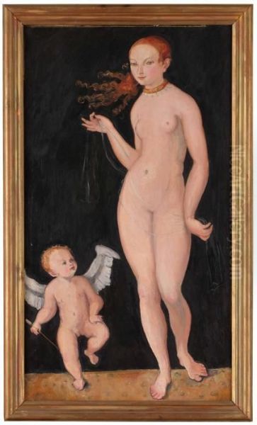 Venus Och Putti (kopia Efter Cranach) - view 1