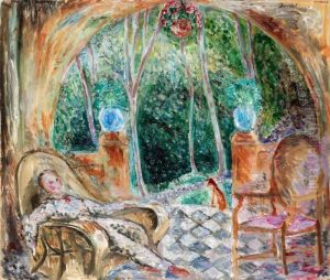 I Loggian Pa Hildesborg by Nils Von Dardel