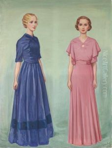Tva Flickor (two Girls) by Nils Von Dardel