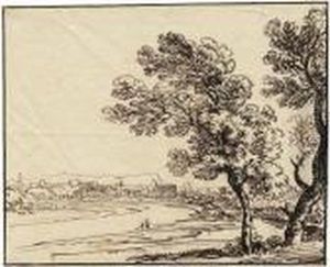 Sudliche Fluslandschaft by Georg Maximilian Johann Von Dillis