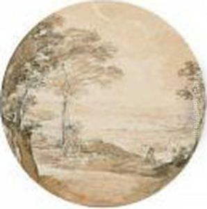 Landschaftskomposition Nach Claude Lorrain. by Georg Maximilian Johann Von Dillis