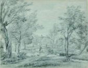 Dorflandschaft Bei Freimann. by Georg Maximilian Johann Von Dillis