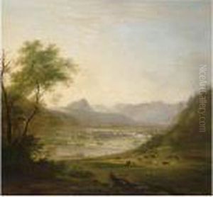 A View Of Bad Tolz by Georg Maximilian Johann Von Dillis