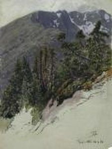 Norwegischeberglandschaft by Themistocles Von Eckenbrecher