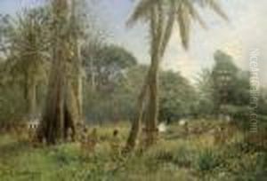 Tropische Landschaft In Deutsch-ostafrika by Themistocles Von Eckenbrecher