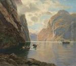 Amgeirangerfjord by Themistocles Von Eckenbrecher