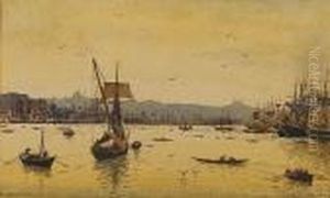 View On The Golden Horn, Constantinople by Themistocles Von Eckenbrecher