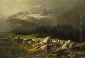 Zwischen Handeck Und Grimsel-berner Oberland by Themistocles Von Eckenbrecher