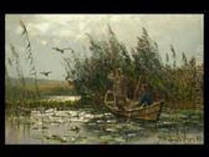 Die Entenjagd by Themistocles Von Eckenbrecher