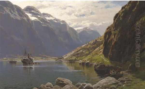 By Gudvangen Am Naerofjord: A Norwegian Fjord - view 1