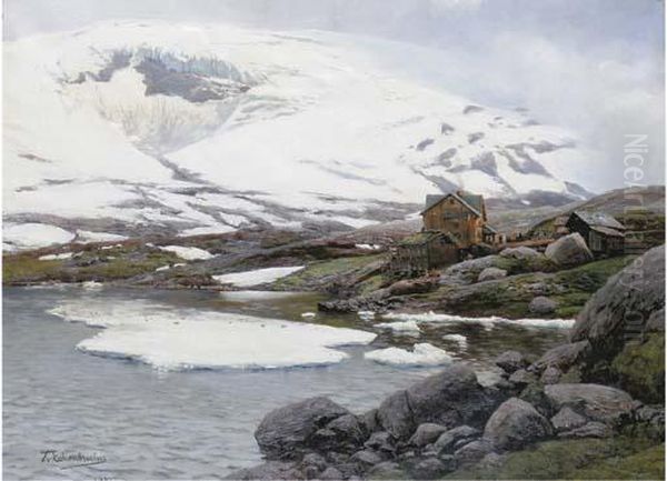 Am Ewigen Schnee Bei Djupvaihytte: At The Foot Of A Glacier - view 1