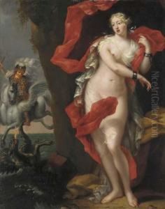 Perseus And Andromeda by David Klocker Von Ehrenstrahl