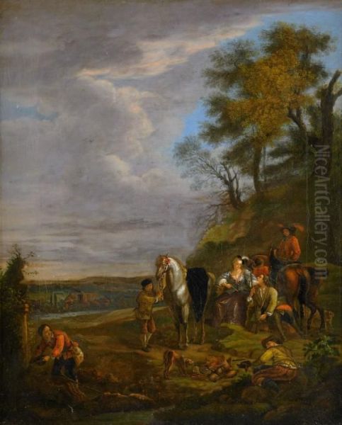Landskap Med Jaktsallskap - view 1
