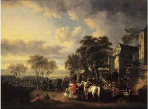 La Halte Des Cavaliers by Carel van Falens or Valens