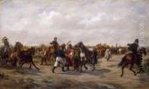 Horse Fair by Alfred Ritter von Malheim Friedlander