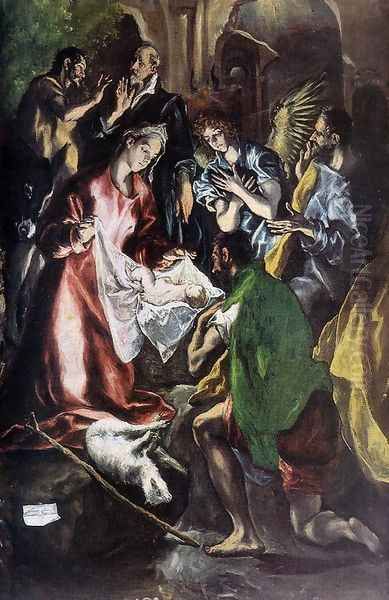 Adoration of the Shepherds (detail) 1596-1600 by El Greco (Domenikos Theotokopoulos)