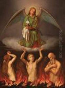 Fuhrich , The Eucharist Comforting The Souls In Purgatory by Josef Von Fuhrich